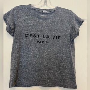 Brandy Melville Paris Graphic Tee Soft Girl French Chic Indie Top One Size S fit